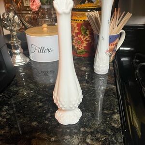 Fenton Hobnail Milk Glass Vase